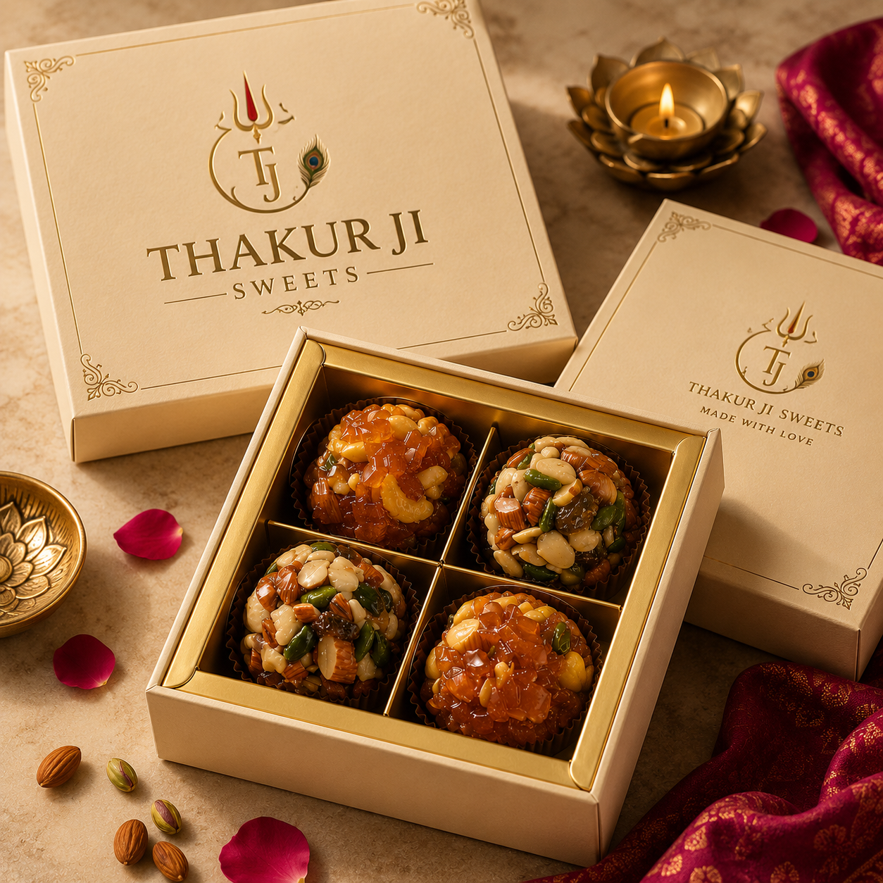 Dry fruit sweets gift box